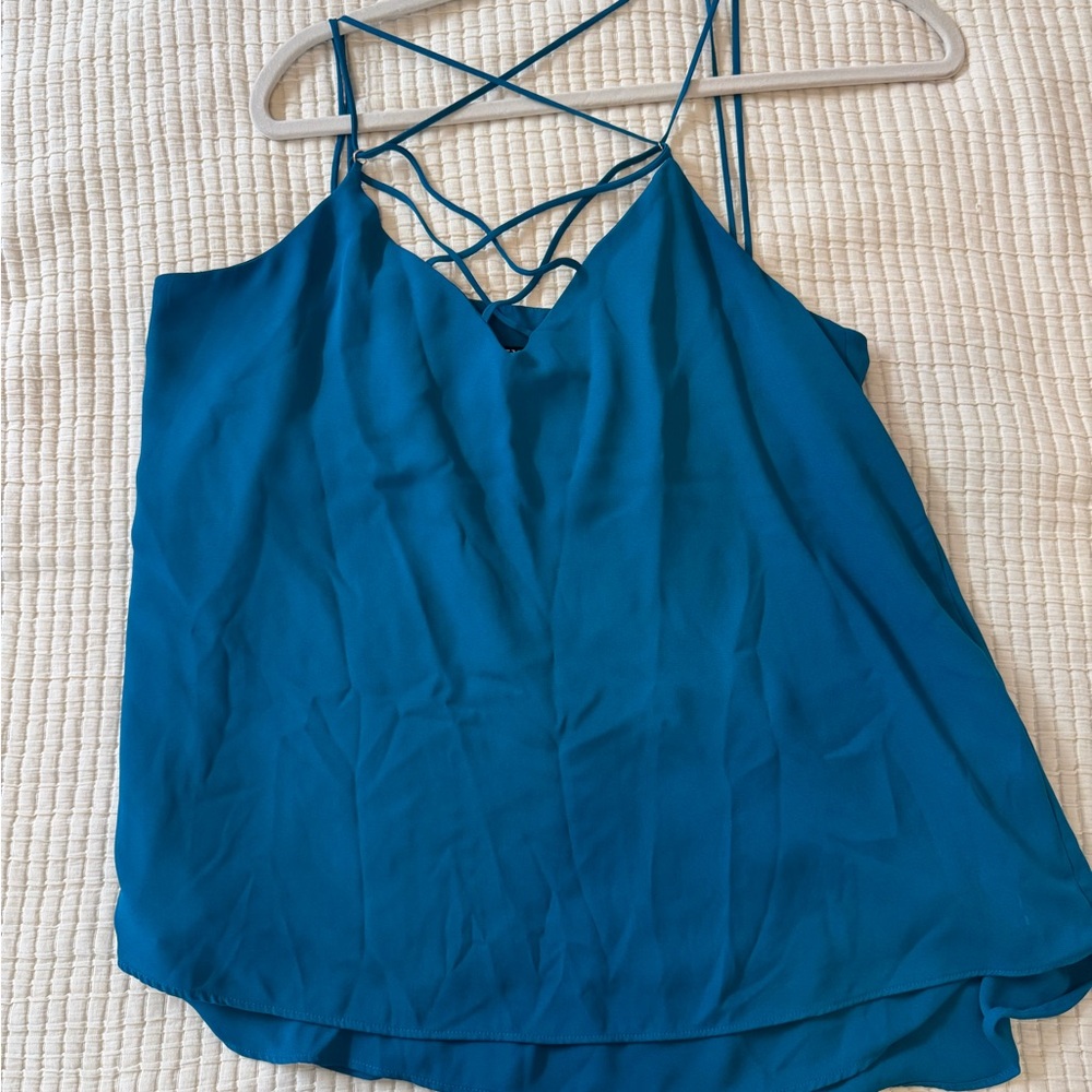 Express Teal Crisscross Camisole
